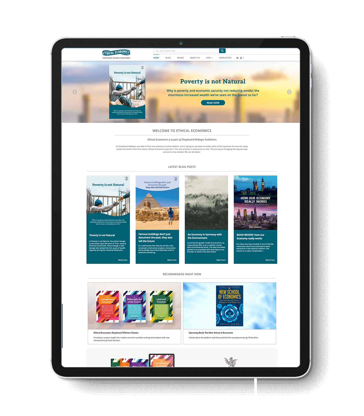 Ethical Economics Books WooCommerce Publishers eCommerce Websites Design