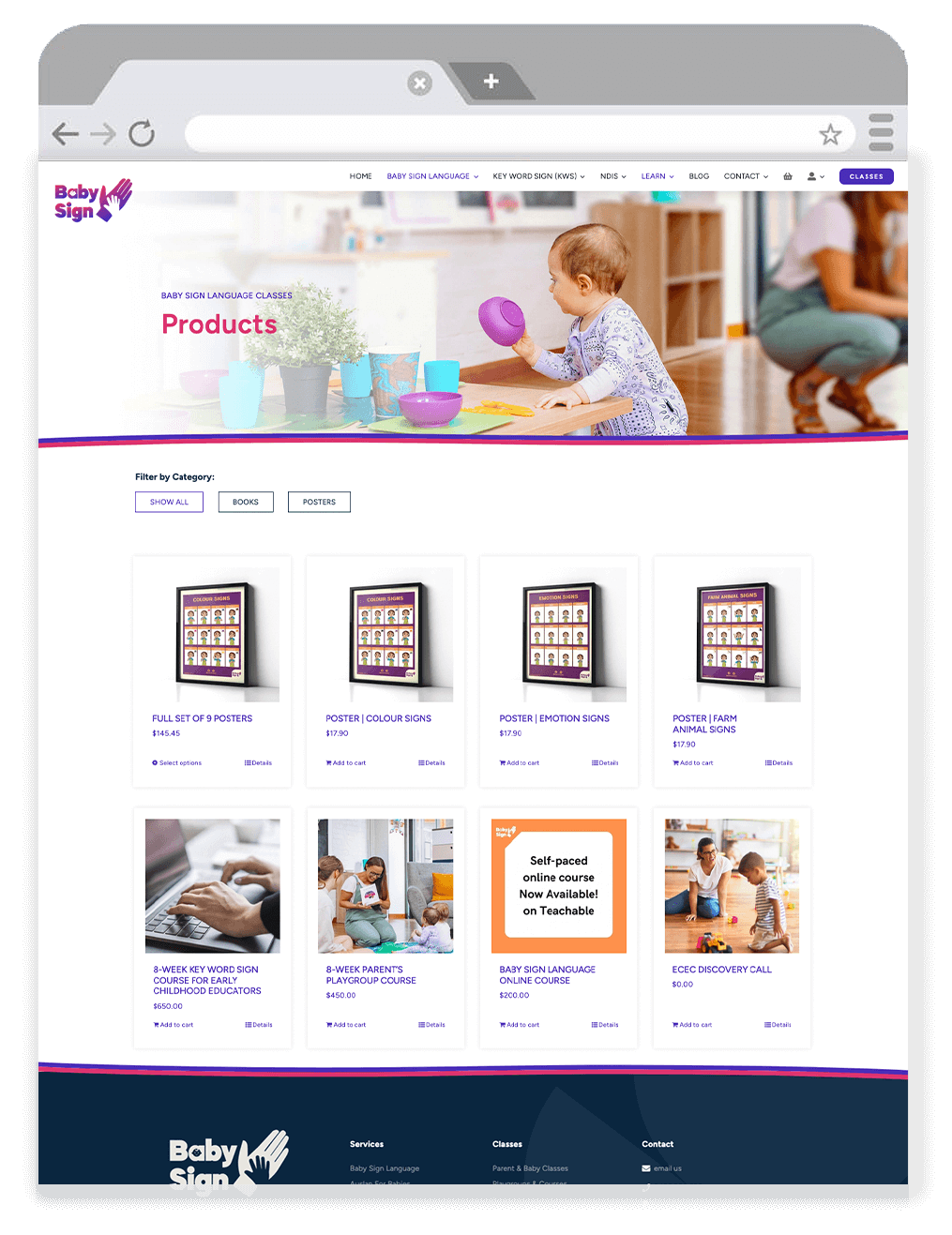 Baby Sign Regular Business Package MOG Media Websites eCommerce